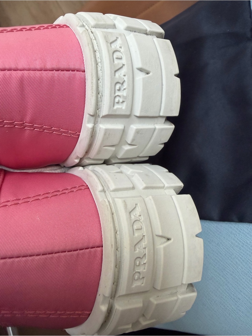 Prada Pink Platform Lace-Up Sneakers Shoes $1200 - Picture 5 of 9